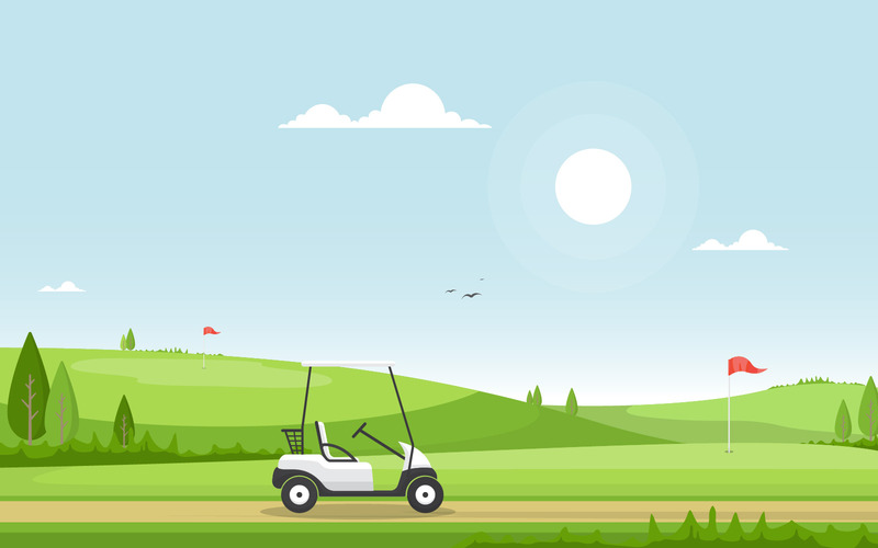 Golffältflagga - illustration - Features Image 1