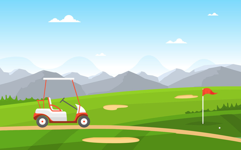 Golffältlandskap - illustration - Features Image 1