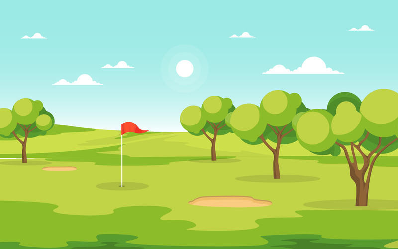 Golf Field Outdoor - Illustration - Features Image 1