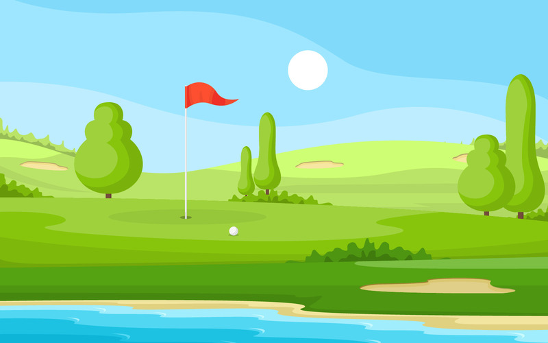 Field Golf Flag - Illustration - Features Image 1