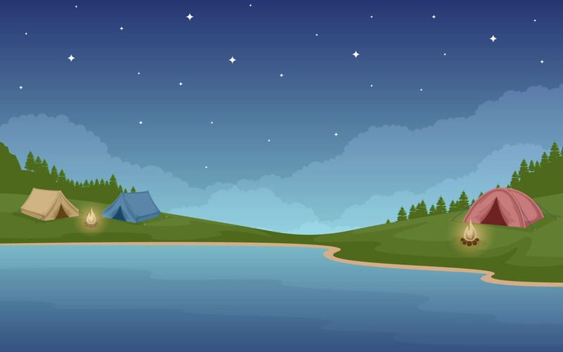 Night Camping Park - Illustration - Features Image 1