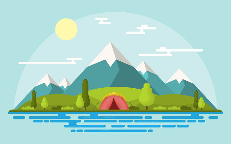 Mountain Camping Park - Illustration - Features Image 1