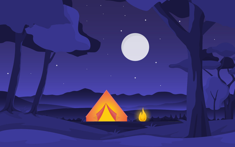 Sommar camping äventyr - Illustration - Features Image 1