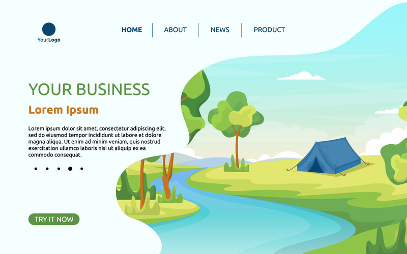 Camping Adventure River - Illustration - Features Image 1