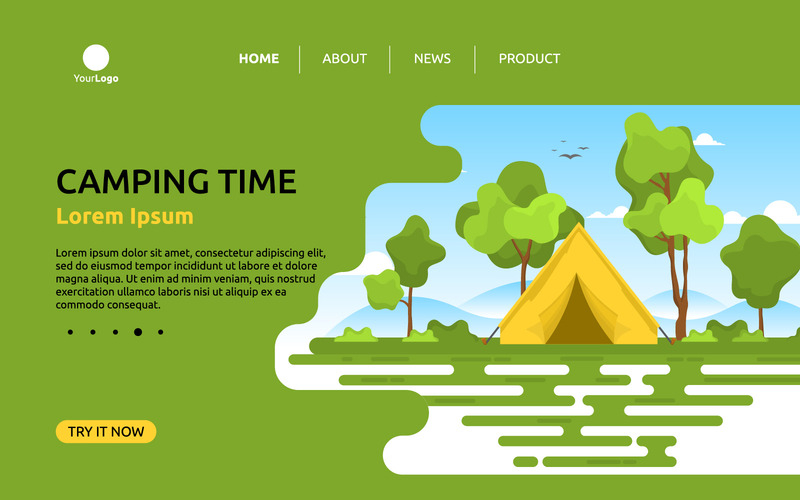 Sommarcampinglandskap - Illustration - Features Image 1