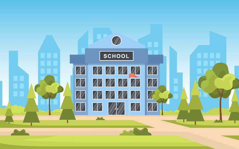 School Park Landscape - Illustration - Features Image 1