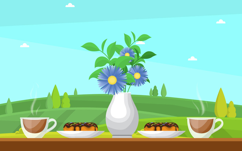 Utomhus tebord - illustration - Features Image 1