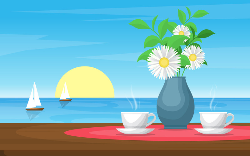 Sunset View Teatime - Illustration - Features Image 1