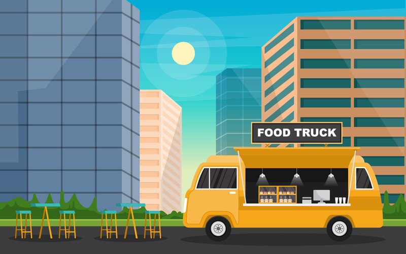 Truck Van Food - Ilustração - Features Image 1
