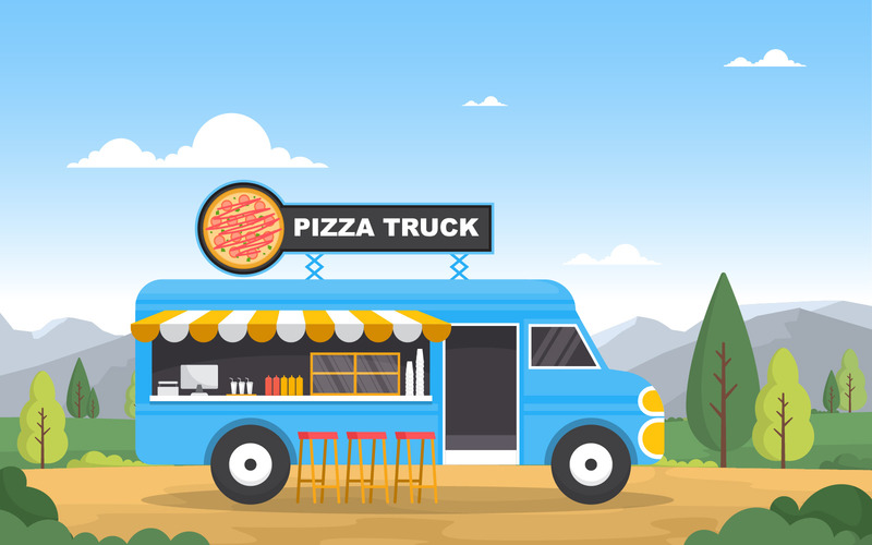 Pizza Fast Truck - Illustration - Features Image 1
