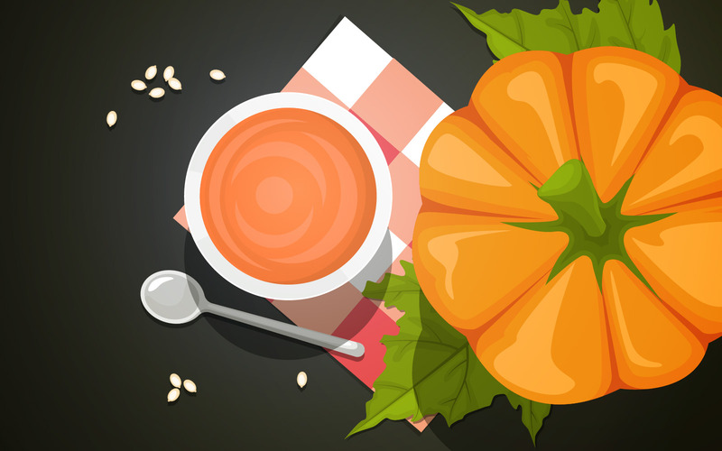 Meny för pumpasoppa - illustration - Features Image 1