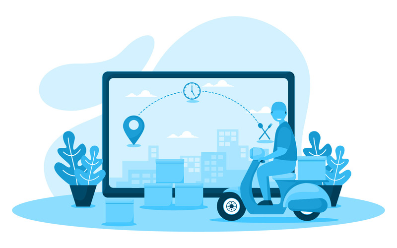 Man Riding Scooter - Illustration - Features Image 1