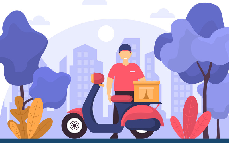 Motorcykel expressleverans - illustration - Features Image 1