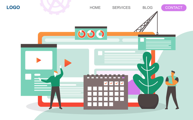 Bygg webbplatsprojekt - Illustration - Features Image 1