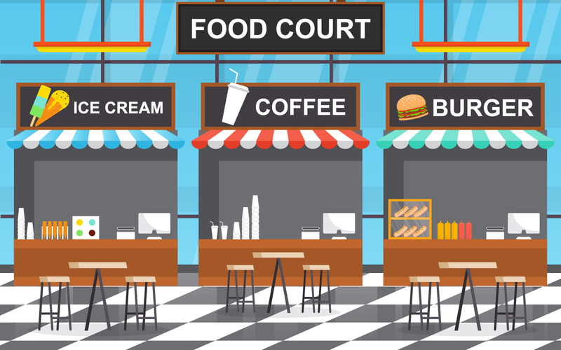 Cour intérieure du restaurant - Illustration - Caractéristiques de l’image 1
