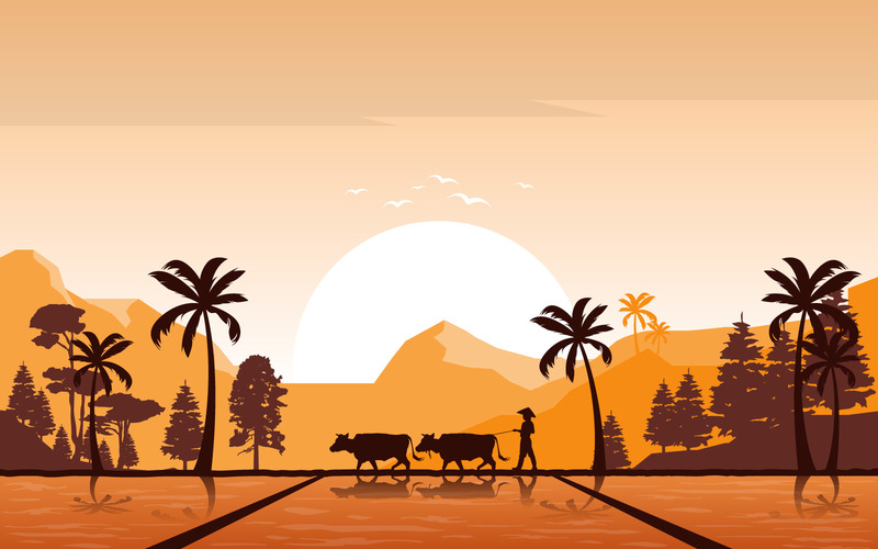 Morning Golden Sunrise - Illustration - Caractéristiques de l’image 1
