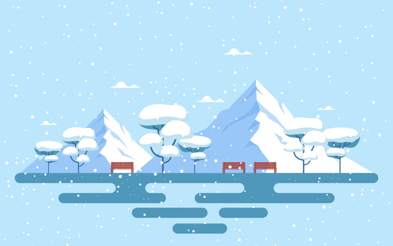 Winter Snow Rural - Illustration - Caractéristiques de l’image 1