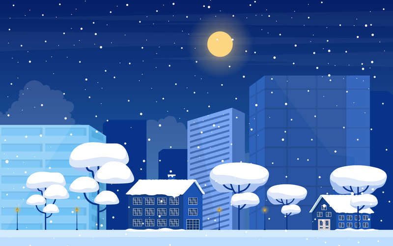 Snow Tree Winter - Illustrazione - Caratteristiche Immagine 1