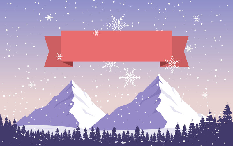 Snöig bergbakgrund - illustration - Features Image 1