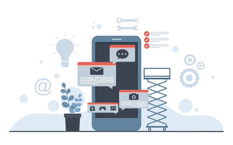 Smartphone mobiele app - illustratie - Features Image 1