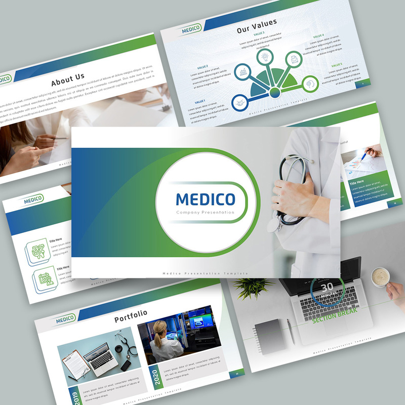 Medico Presentation PowerPoint Template - Features Image 1