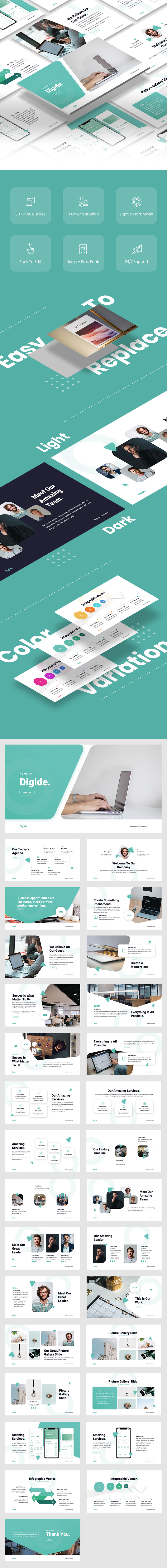 Digide - Startups - Keynote-Vorlage - Eigenschaften Bild 1