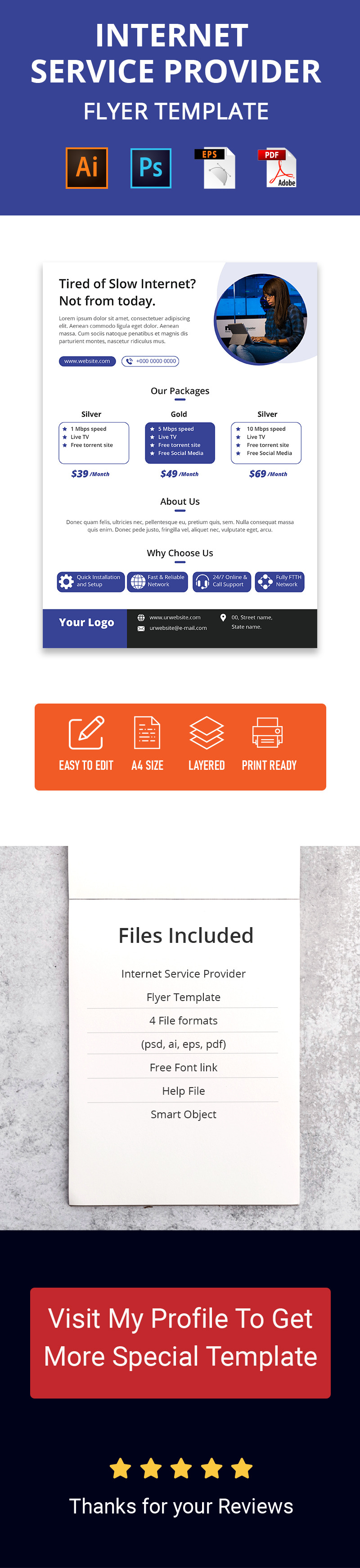 Internet Service Provider-Flyer - Corporate Identity Template - Features Image 1