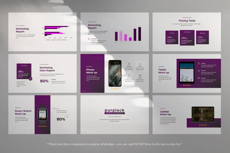 Kreative lila Business-Präsentation PowerPoint-Vorlage - Bildeigenschaften 1