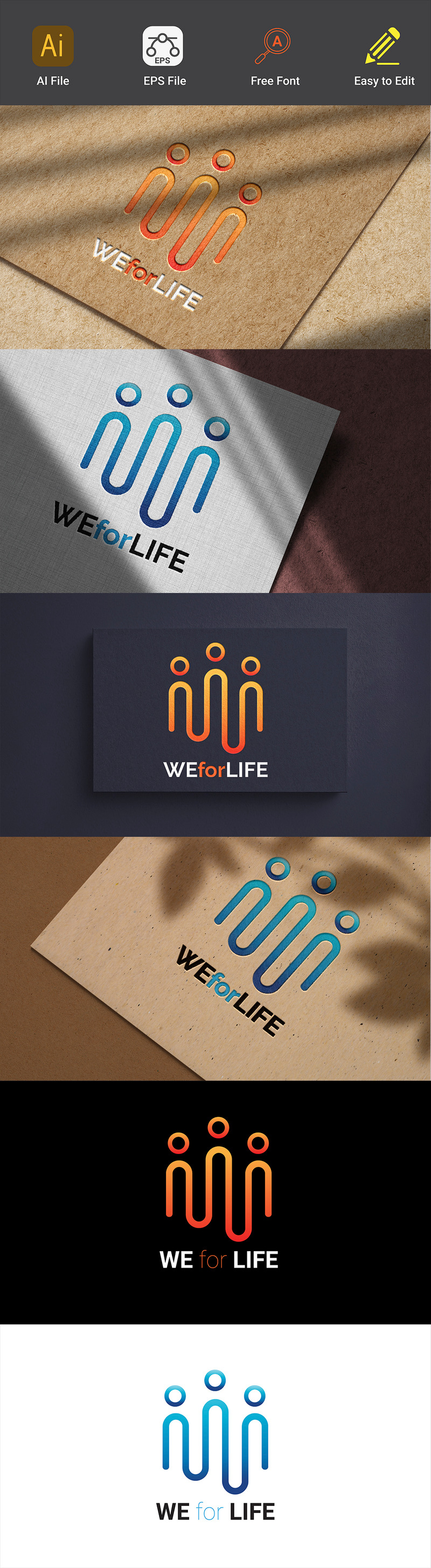 We for Life Logo Template - Features Image 1