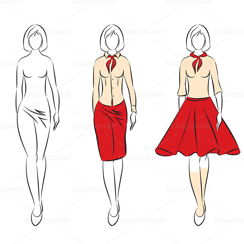 Fashion Models - Vector Image - Features Image 1