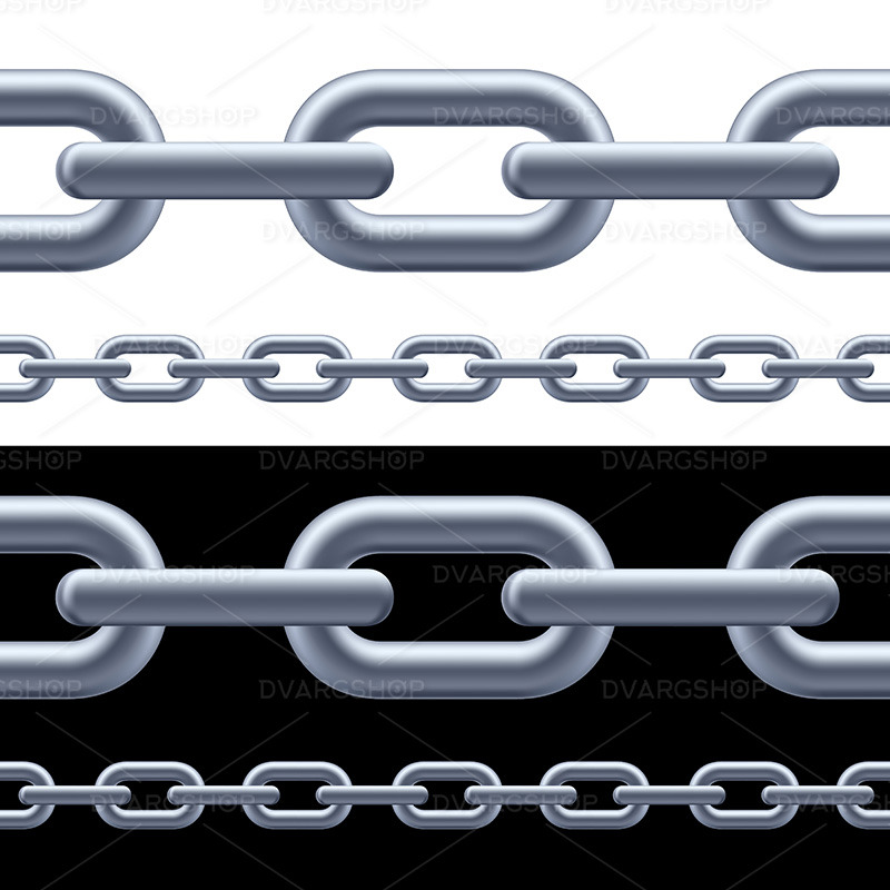 Realistic Gray Chain - Vector Image - Features Image 1