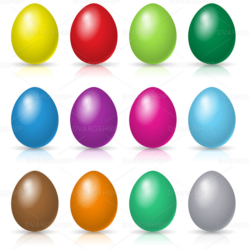 Easter Eggs Set - Vector Image - Features Image 1