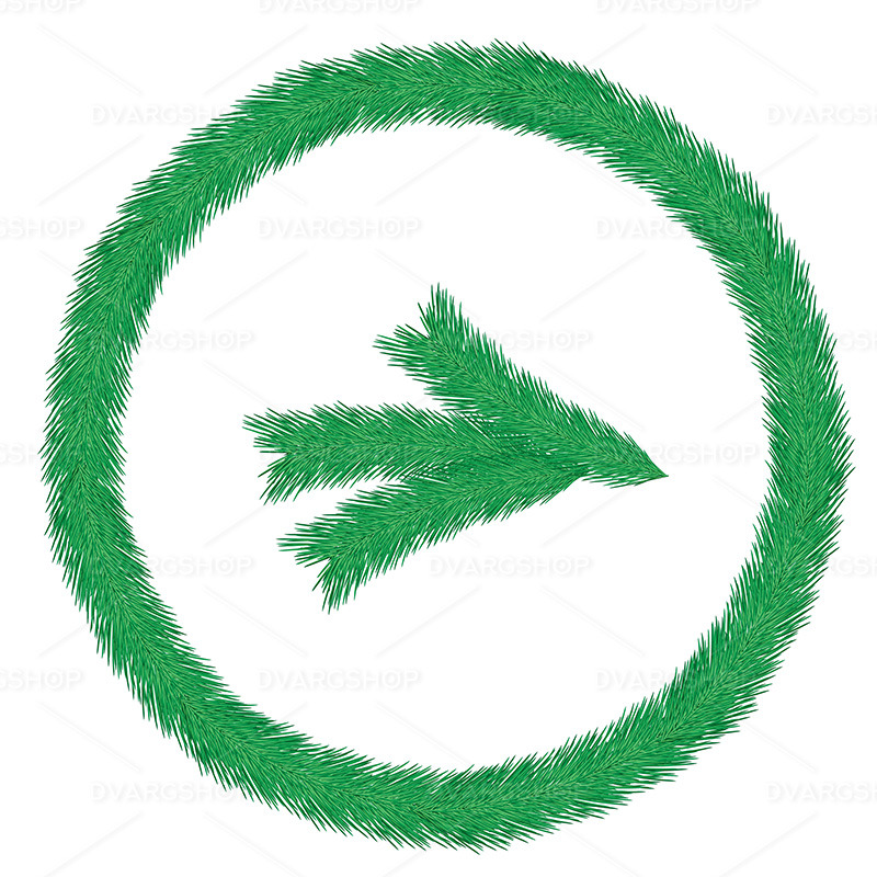 Corona de Navidad de ramas de abeto - Imagen vectorial - Características Imagen 1