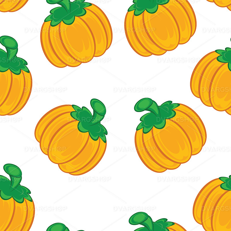 Seamless Texture of an Orange Pumpkin - Vector Image - Features Image 1
