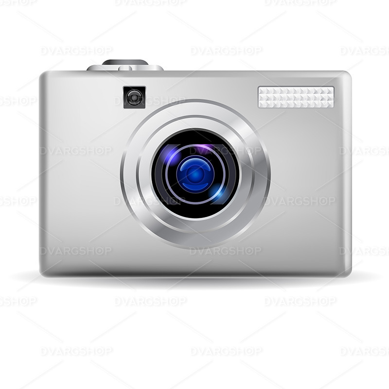 Realistic Digital Camera - Vector Image - Features Image 1