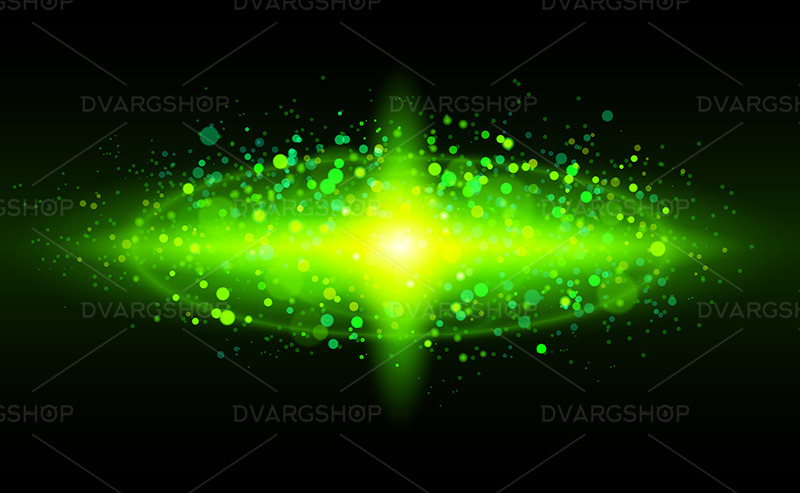Ilustración verde brillante de Galaxy para diseño - Imagen vectorial - Características Imagen 1