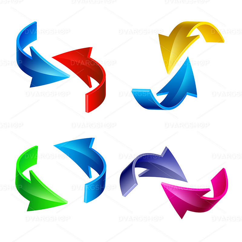 Coloured Arrow - Vector Image - Features Image 1