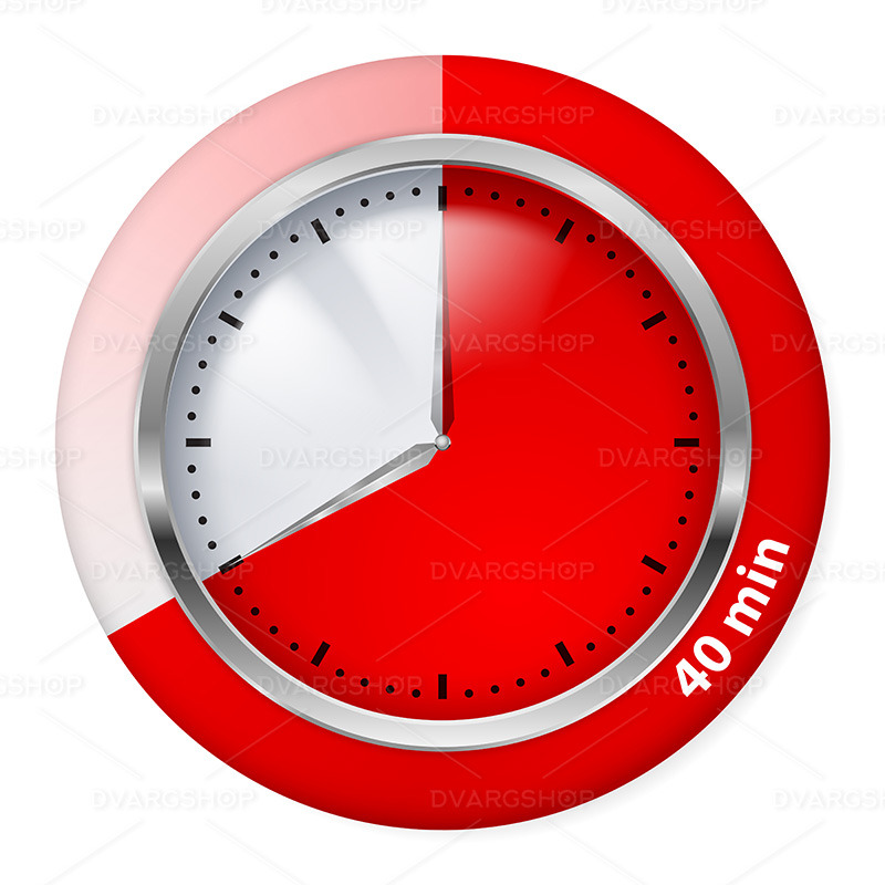 Red Timer Icon - Vector Image - Features Image 1