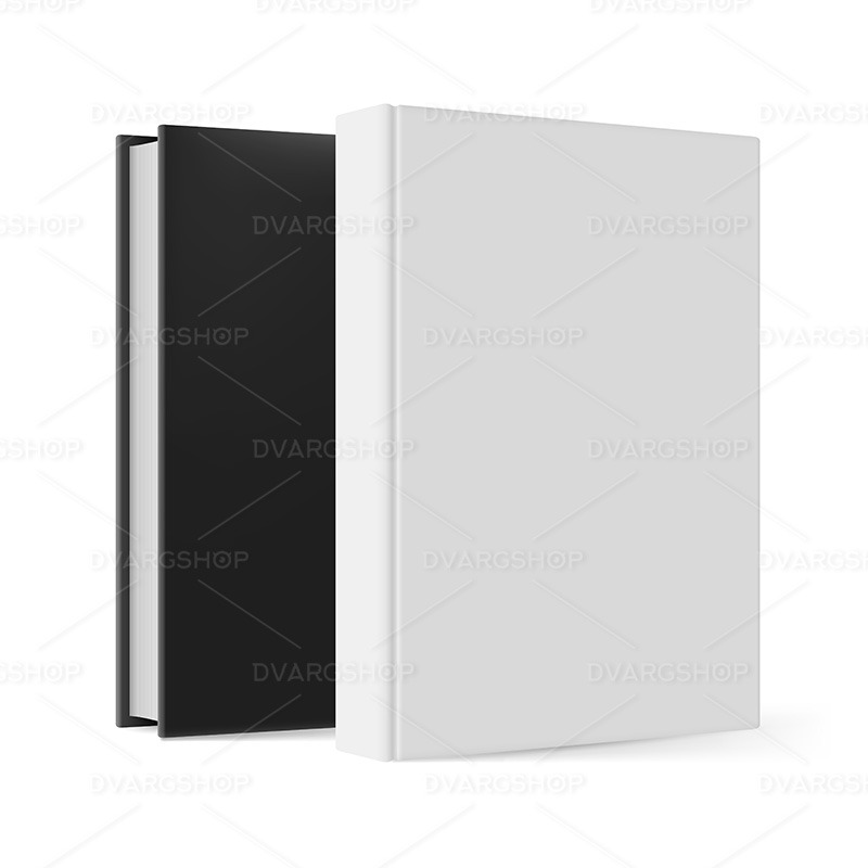 Black and White Books Vector Image TemplateMonster