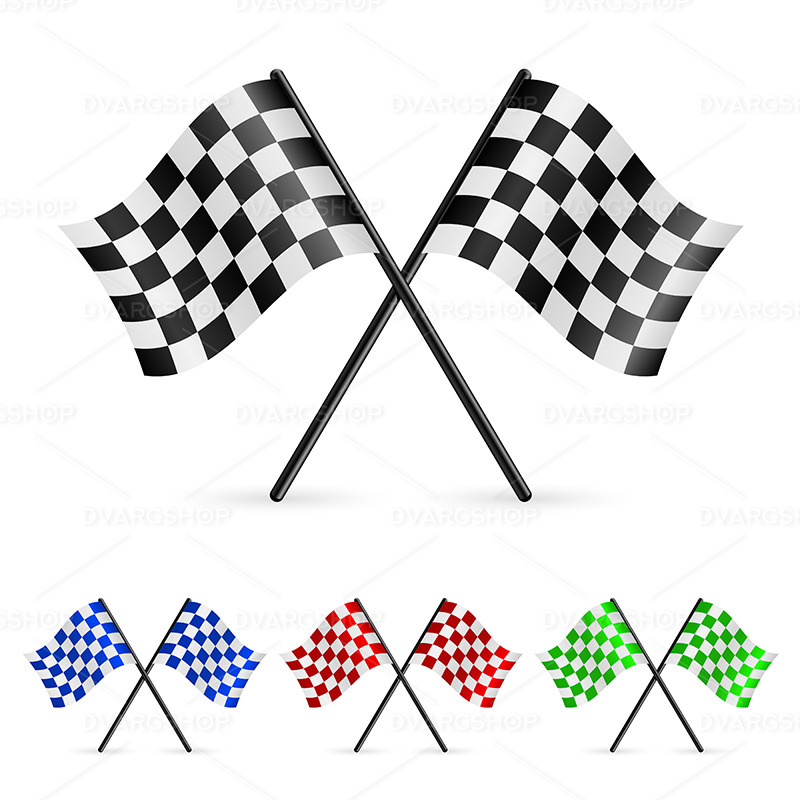 Checkered Flags - Vector Image - Features Image 1