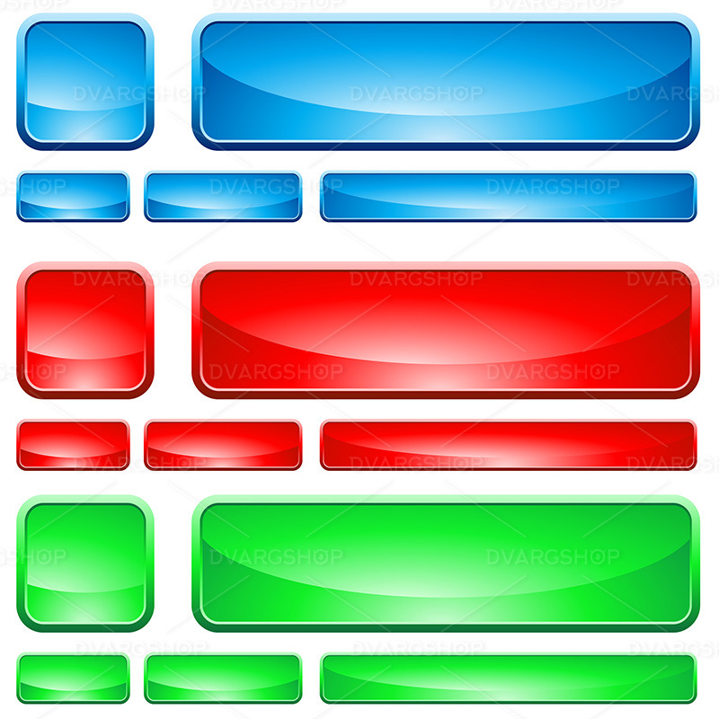 Glass Shapes, Button - Vector Image - Features Image 1
