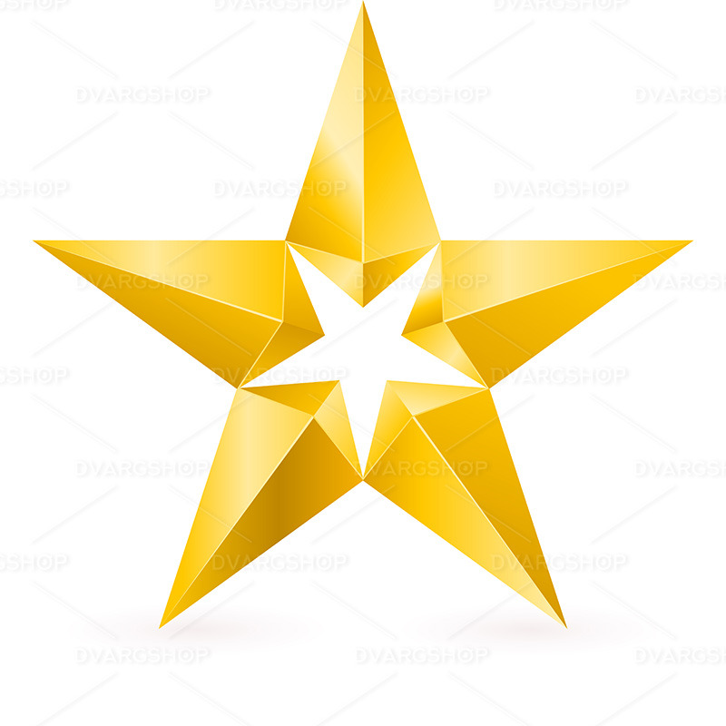Shiny Gold Star Vector Image 116440 TemplateMonster