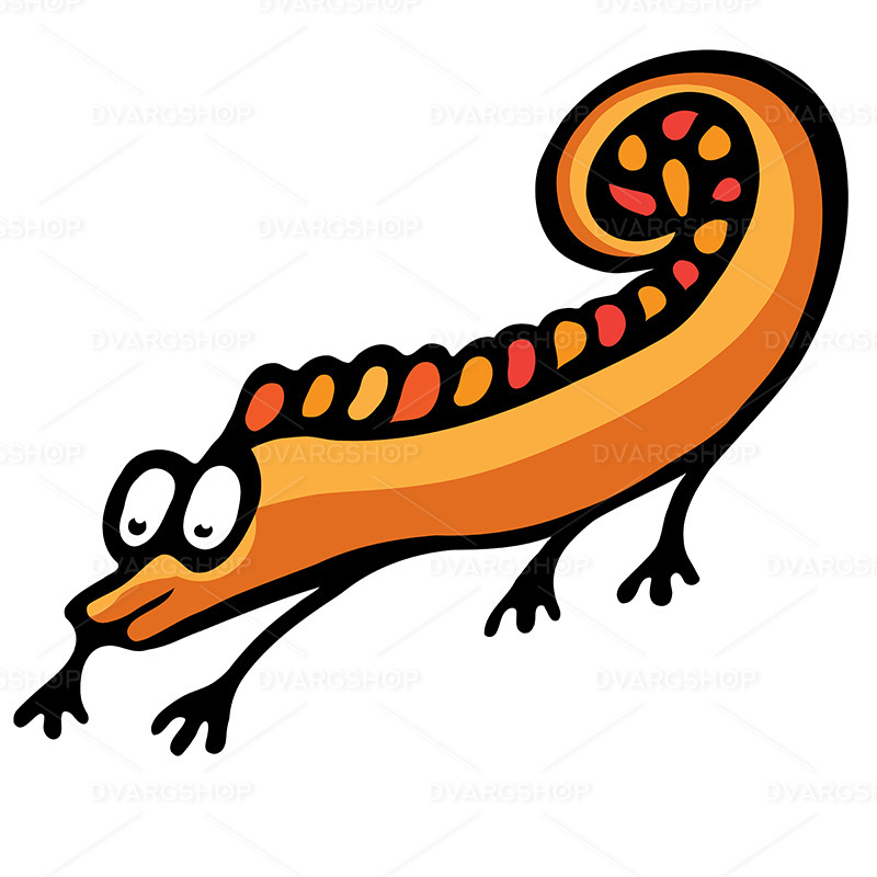 Abstract Painted Gecko - Vector Image - Features Image 1