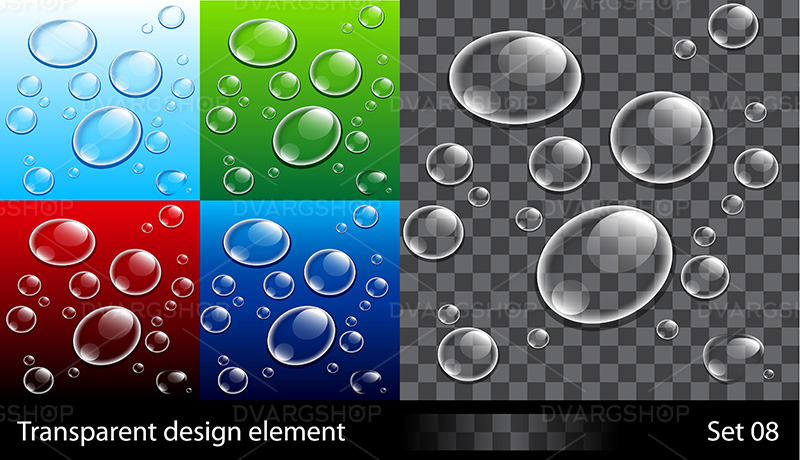 Bubbles with Transparent Effect - Vector Image - Features Image 1