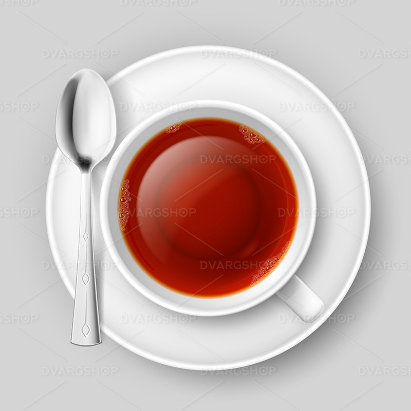 Tea Drinking - Vector Image - Features Image 1
