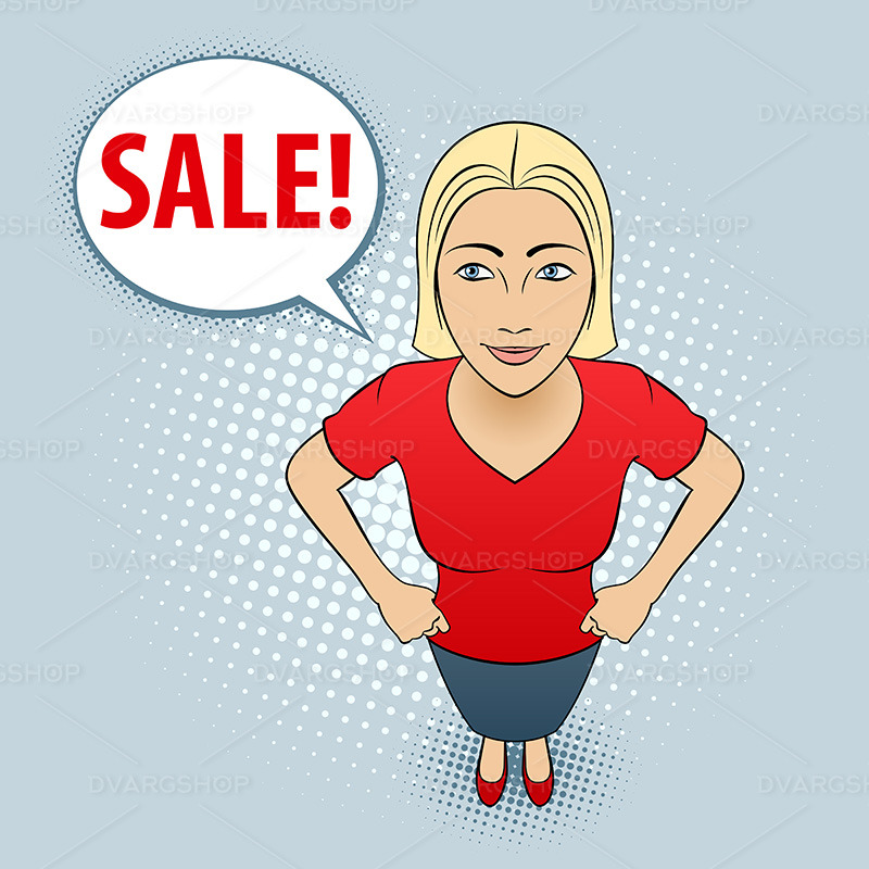 Woman Gesturing - Vector Image - Features Image 1