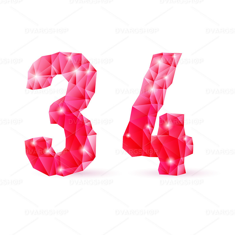 Ruby Polygonal Font - Vector Image - Features Image 1