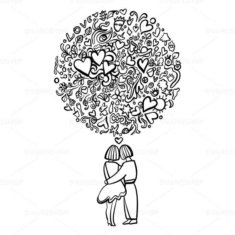 Hand-Drawn Love - Vector Image - Features Image 1