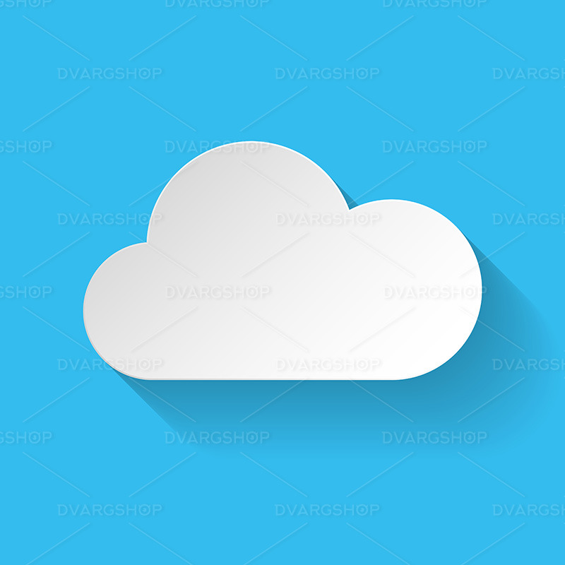 White Paper Cloud - Vector Image - Features Image 1