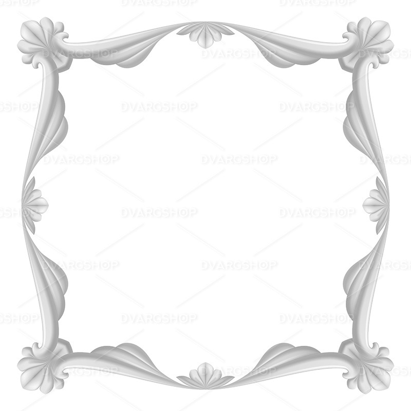 Gray Beautiful Frame - Vector Image - Features Image 1
